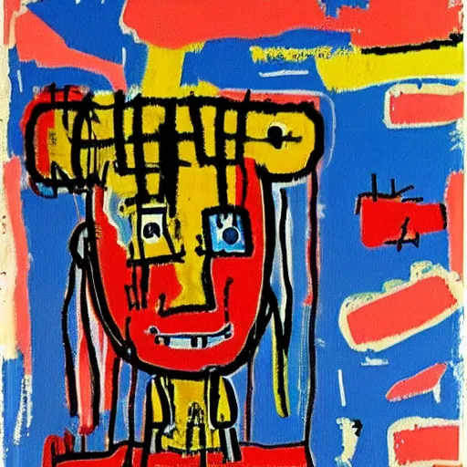 Image similar to cute anime girl, by Jean-Michel Basquiat by Jean-Claude Dubuffet