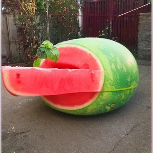 Image similar to dog made of water melon