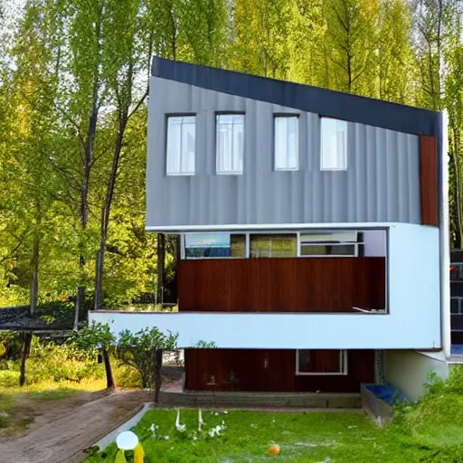 Prompt: High-tech house in Ufa