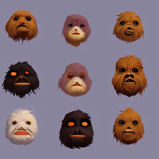 Image similar to face icon stylized minimalist ewoks, loftis, cory behance hd by jesper ejsing, by rhads, makoto shinkai and lois van baarle, ilya kuvshinov, rossdraws global illumination