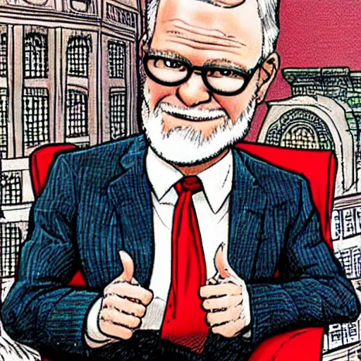 Image similar to david letterman drawn by robert crumb