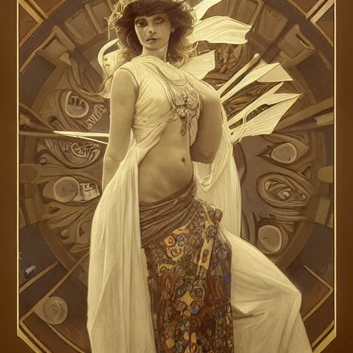 Image similar to amazing lifelike award winning pencil illustration of anneka rice trending on art station artgerm Greg rutkowski alphonse mucha cinematic