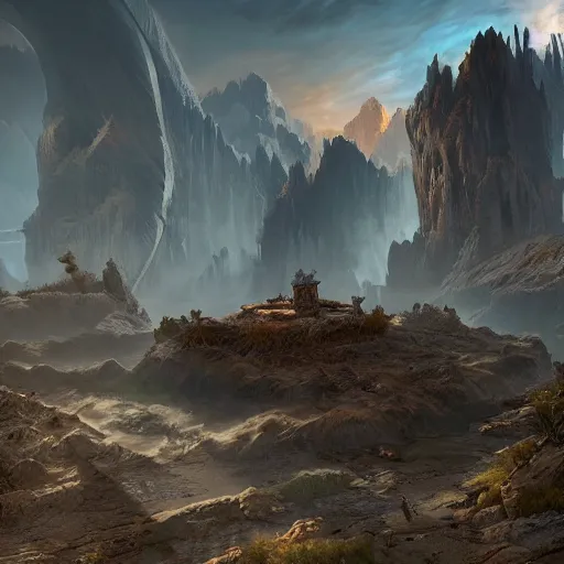 Image similar to fantasy apocalypse environment, digital art, unreal engine 5, 4 k