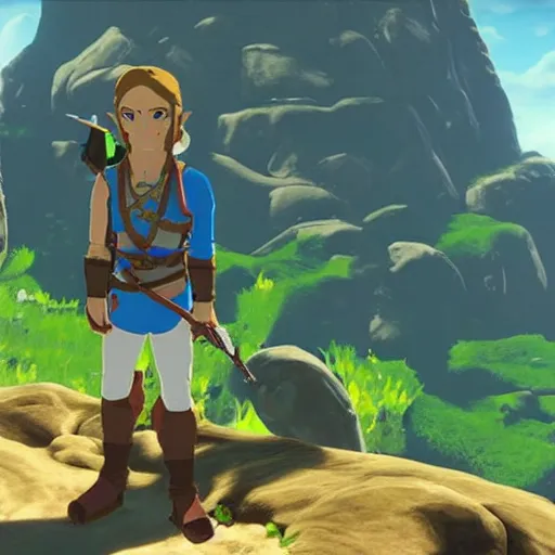 Image similar to Neil Breen in The Legend of Zelda Breath of the Wild