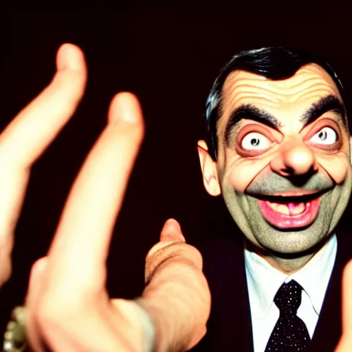 Image similar to mr. bean on a rave, club photography