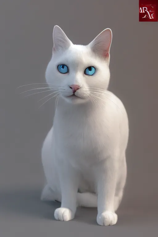 Prompt: a white cat with blue eyes wearing a red formal overcoat, hyperrealistic, concept art, octane render, unreal engine 5, realistic and defined face, profile picture, digital art, pixar and disney style, symmetrical, high quality, highly detailed, high coherence, path traced, house background, low contrast, beautiful