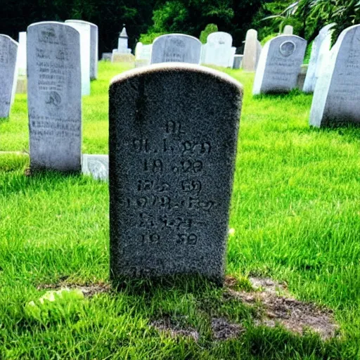 Image similar to a gravestone that looks like a cannabis leaf