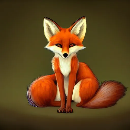 Image similar to award - winning extremely detailed fantasy art of a cute female anthro fox with innocent eyes, 4 k