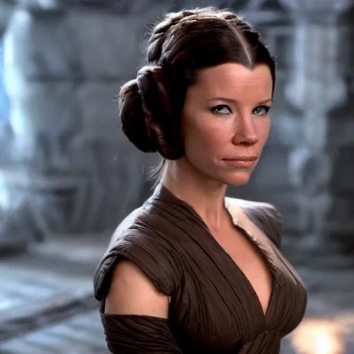 Prompt: Evangeline Lilly as Princess Leia