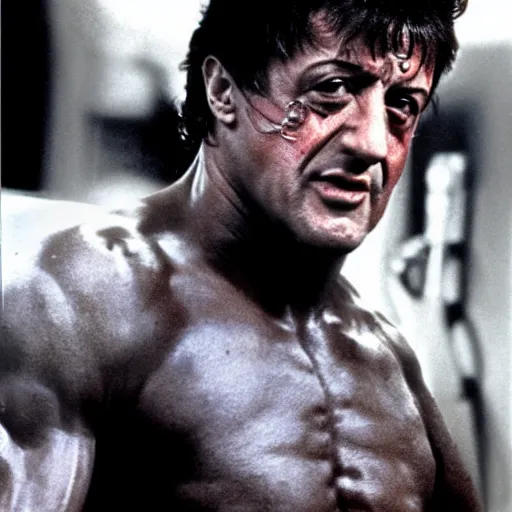 Prompt: stallone as terminator,