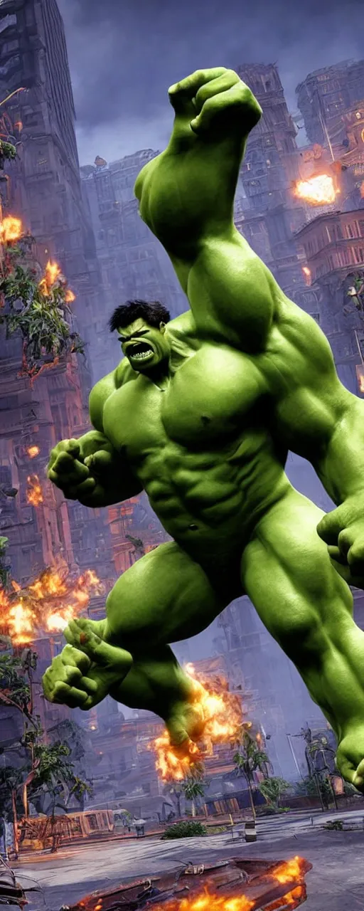 Prompt: Hulk unreal engine