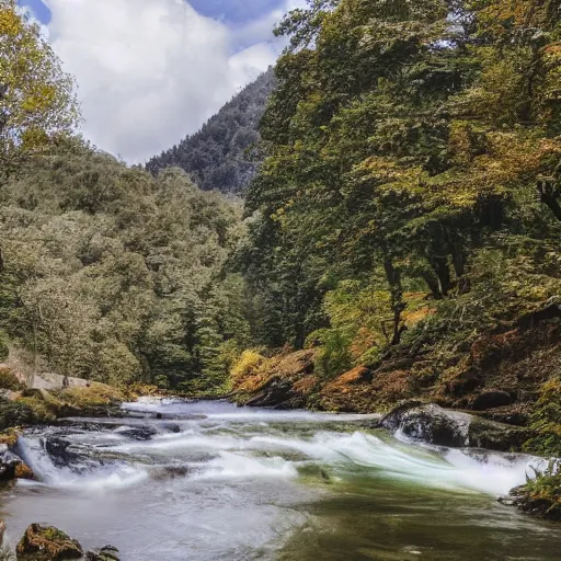 Image similar to landscape, river, forest