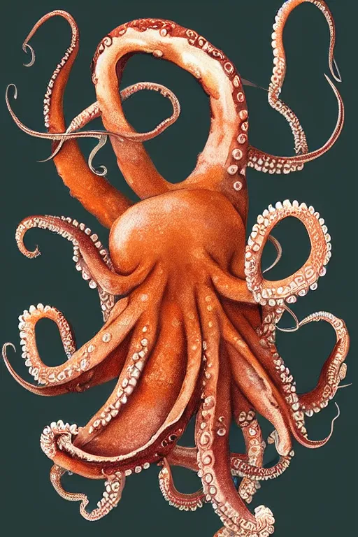 Prompt: a beautiful ultra detailed fine art illustration of an octopus holding cheeseburgers, artstation, 8 k