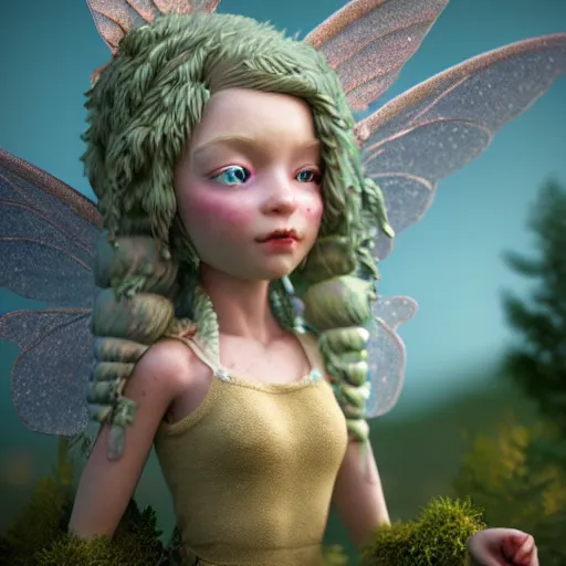 Image similar to beautiful cottagecore fairy , highly detailed, 4k, HDR, award-winning, artstation, octane render