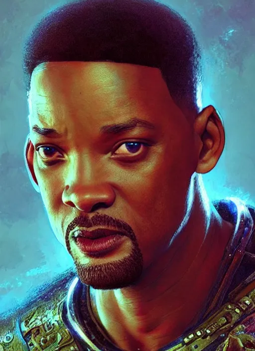 Prompt: will smith as oscar diggs, intricate, d & d, fantasy, art nouveau, digital painting, trending on artstation, sharp focus, illustration, global illumination, ray tracing, art by artgerm and greg rutkowski and ruan jia