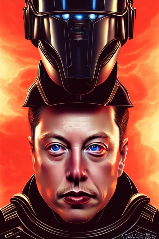 Image similar to imperial portrait of elon musk, highly detailed, dune, harkonnen, sharp focus art by artgerm