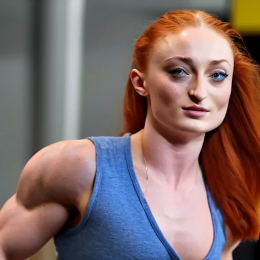 Image similar to muscular sophie turner, cnn, afp