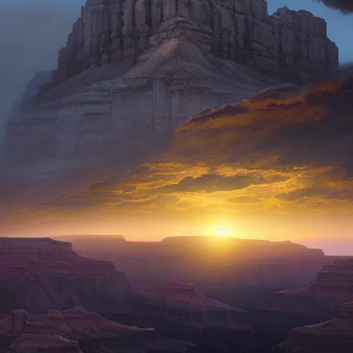 Image similar to a vast glowing city in the Grand Canyon, beautiful dynamic lighting, cinematic, wide angle establishing shot, extremely high detail, photo realistic, cinematic lighting, post processed, concept art, artstation, matte painting, style by eddie mendoza, raphael lacoste, alex ross, volumetric lighting, light rays, photorealistic, ultrarealistic, moody, coronarender, 8k