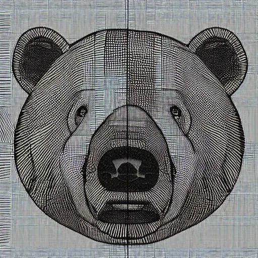 Image similar to stereoscopic 3 d image of a bear, magic eye