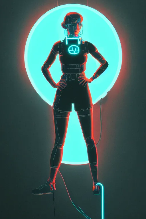 Image similar to portrait of a girl with a biomechanic scale and neon light by Laurie Greasley and Greg Rutkowski , Discodiffusion style, highly detailed, trending on artstation