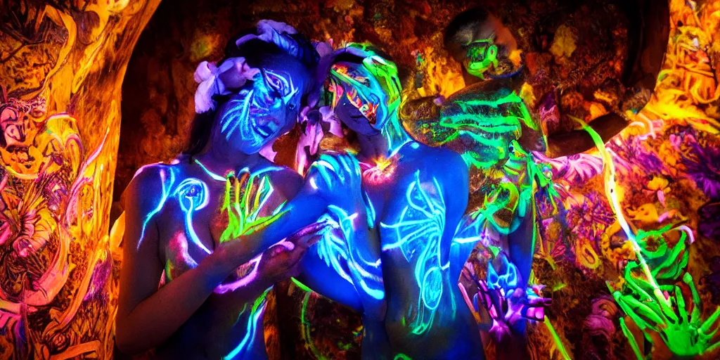 Blacklight paint AI Art Style - Luminous Creativity - Blacklight paint  Stable Diffusion - Blacklight paint DeepArt