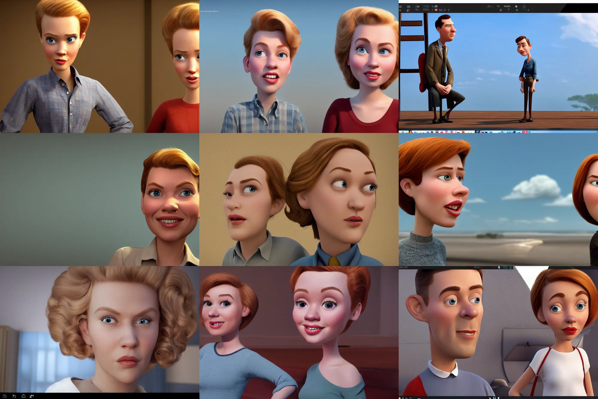 Prompt: screenshot of scralett johansson in a pixar movie. 3 d rendering. unreal engine. amazing likeness. very detailed. cartoon caricature.