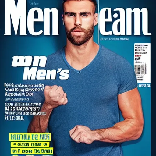 Image similar to Joe Bien Gigachad in the cover of Men's Health