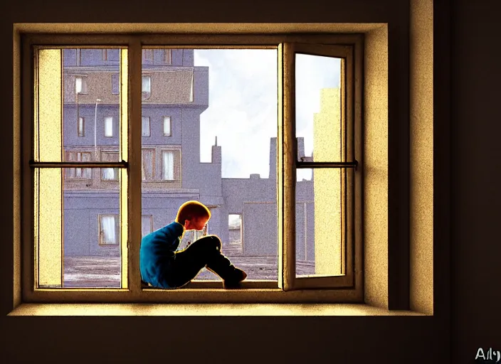 Prompt: realistic detailed photo rendered in octane 3d , of boy sleeping in a old soviet apartment and looking at the window, behind the window there are native american archer aiming, shipibo , by Francis Bacon, by Ivan Bilibin, by Alex Grey, by Austin Osman Spare., by Ayami Kojima, Amano, Karol Bak, Greg Hildebrandt, and Mark Brooks , rich deep colors. Beksinski painting, art by Takato Yamamoto. masterpiece. rendered in blender, ultra realistic, smooth shading, ultra detailed, high resolution, cinematic, unreal 6