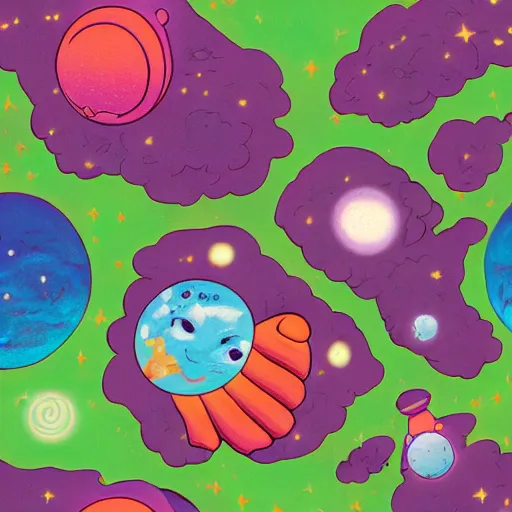 Image similar to Liminal space in outer space, squishmallow