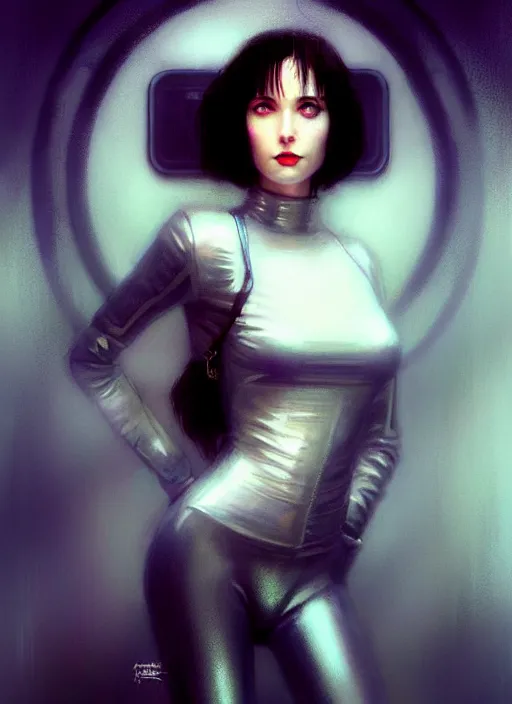 Image similar to ! dream hyper realistic portrait gorgeous, beautiful rachael rosen from blade runner set in modern times, fully clothed in a cute outfit by greg rutkowski, scott m fischer, artgerm, loish, slight glow, atmospheric, anne stokes, alexandros pyromallis,