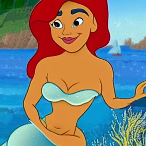 Image similar to Sajid Javid as Ariel The Little Mermaid, Disney cartoon