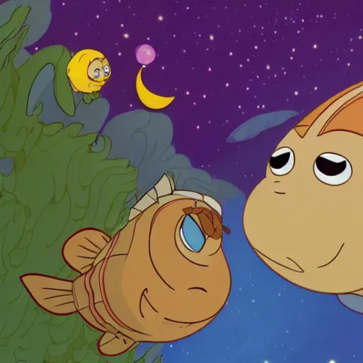 Image similar to flounder and malloc in love on the moon