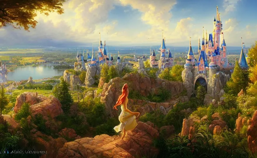 Image similar to vast view of the holy magic kingdom by vladimir volegov and alexander averin and peder mørk mønsted and adrian smith and raphael lacoste