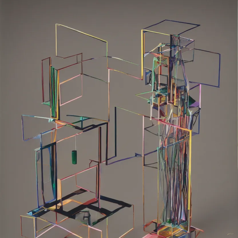 Image similar to a singular impossible quantum readymade machine by Marcel Duchamp on a pedestal, packshot, by Irving Penn, Man Ray, color bleed, light leak, 4k