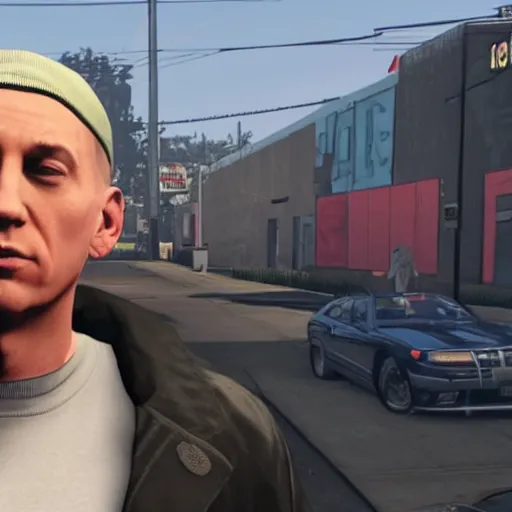 Image similar to Eminem in GTA 5