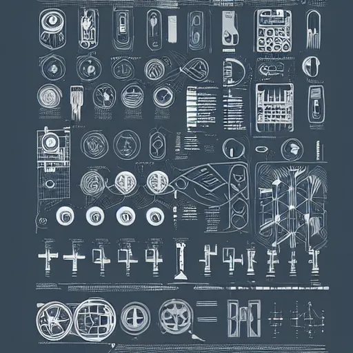 Image similar to intricate minimal mechanical design infographics illustration art by tim doyle