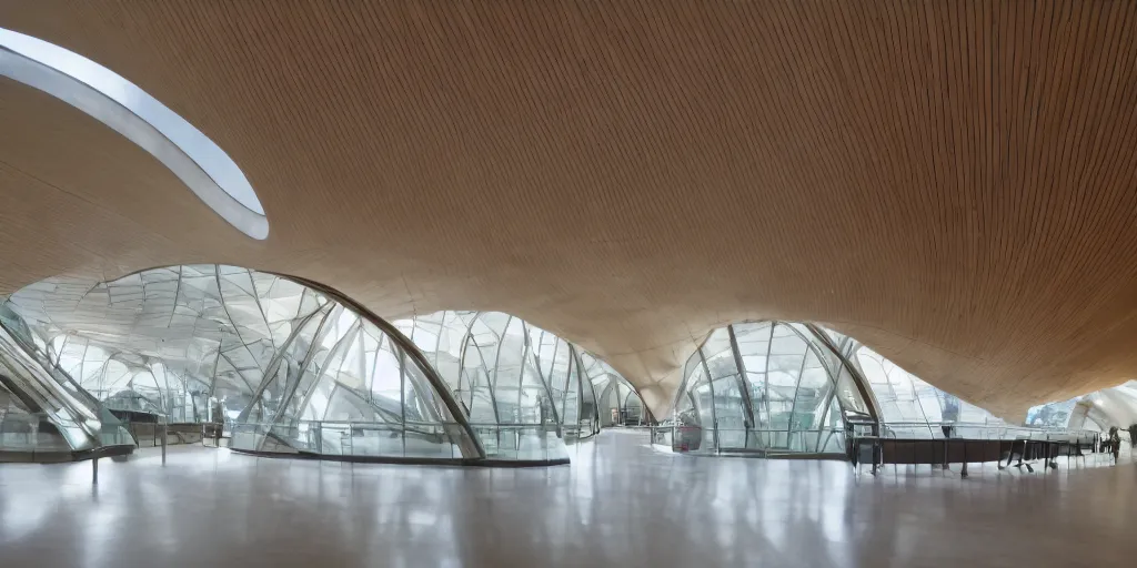 Image similar to smooth curvilinear museum interior