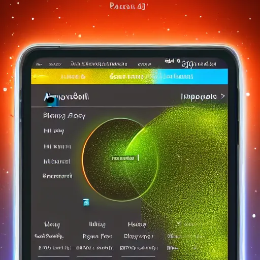Prompt: particle simulator app homescreen