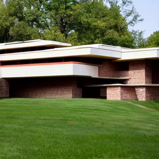 Image similar to house designed by frank lloyd wright