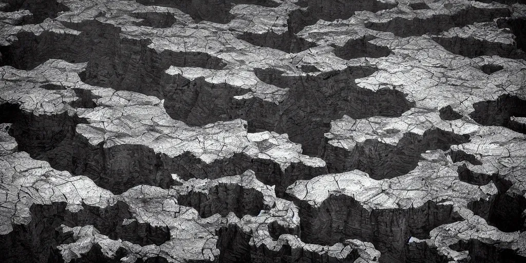 Image similar to the surface of an alien planet award winning photography by ansel adams