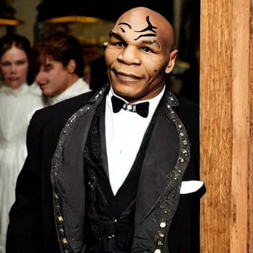 Prompt: Mike Tyson dressed in victorian clothing