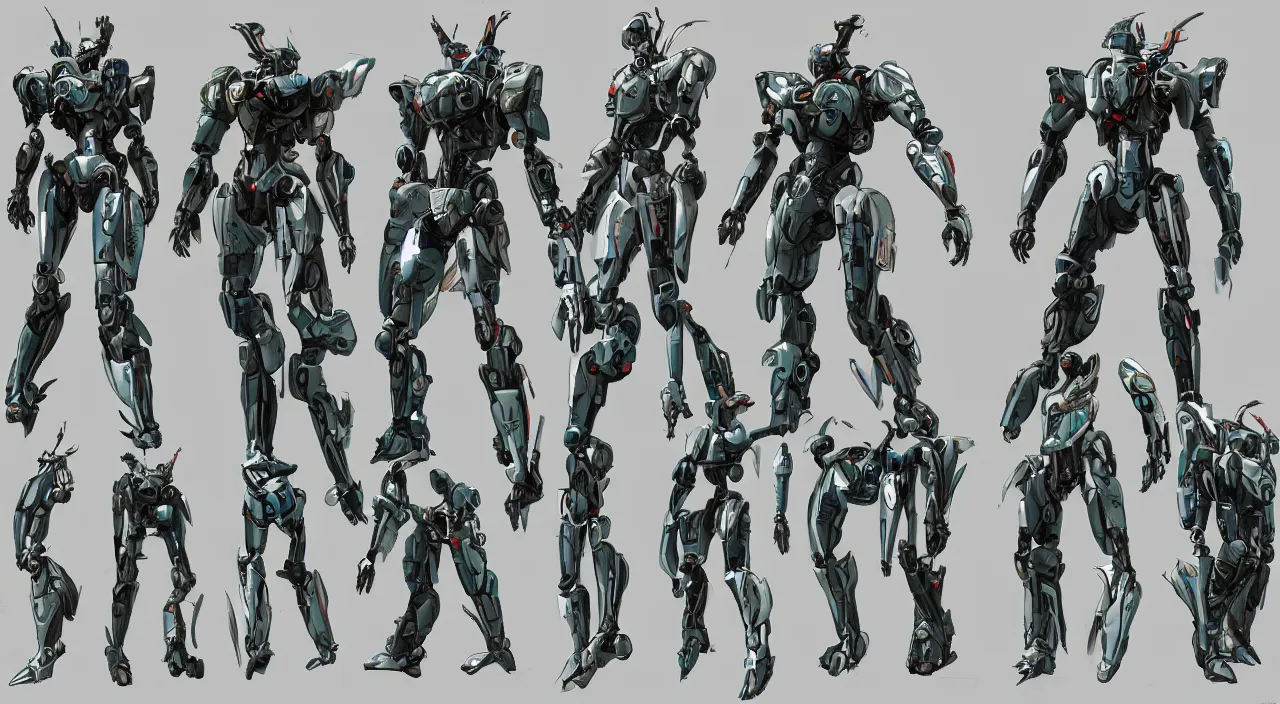 Image similar to Mecha Suit, costume, sci fi characters, anime, game, character concept, characters reference sheet, high quality, ultra detailed, full body, yoji shinkawa, metal gear solid, trending on ArtStation, digital art, concept art
