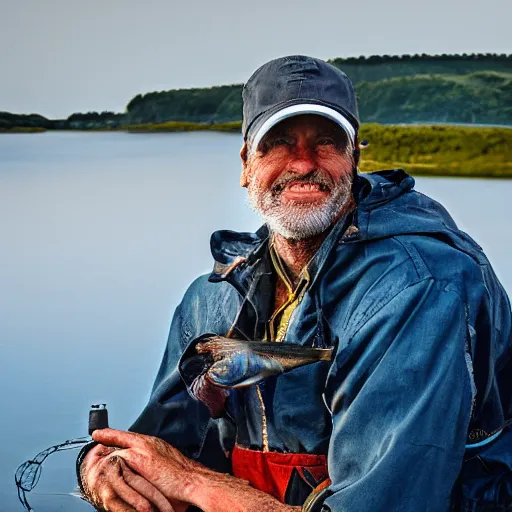 Image similar to portrait of a fisherman