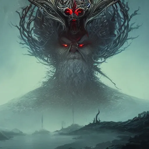 Image similar to Morgott the Omen King from Elden Ring, intricate, elegant, highly detailed, digital painting, artstation, concept art, smooth, sharp focus, illustration, art by anato Finnstark and Peter mohrbacher,