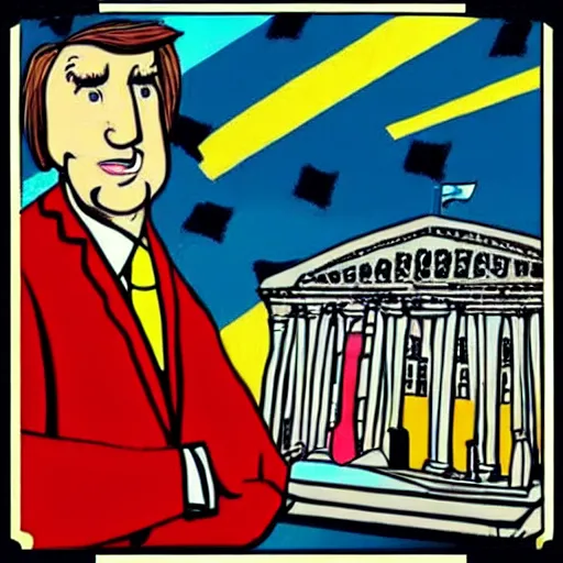 Prompt: “ saul goodman in schoolhouse rock, i ’ m just a bill on capitol hill ”