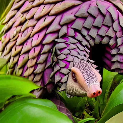 Image similar to photo of a pangolin that looks like a dragonfruit