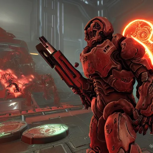 Image similar to doom slayer from doom eternal