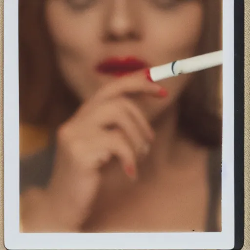 Image similar to a photo of woman hand with a cigarette, polaroid,