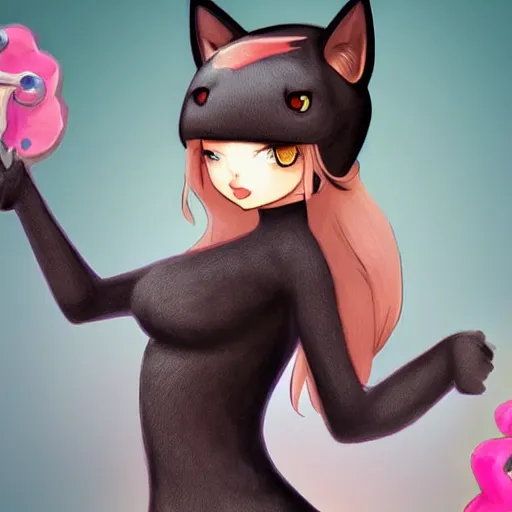 Image similar to catgirl