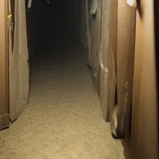 Prompt: photo of a scary entity in the backrooms